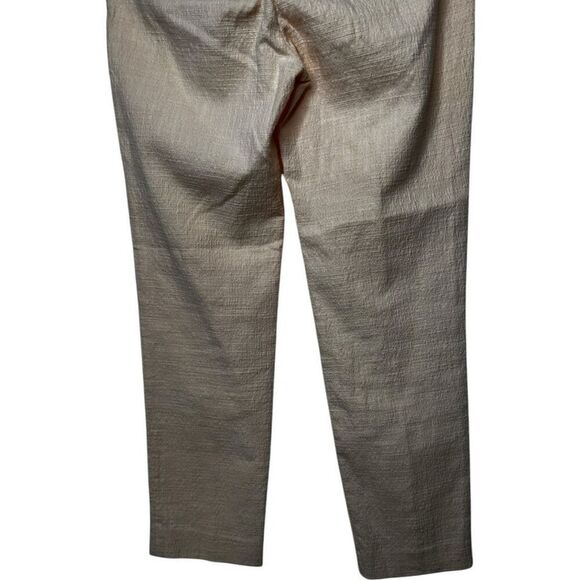 Club Monaco Peach Pink Texutred Straight Leg Pants Size 0 Trouser Dress Pants - Picture 9 of 10